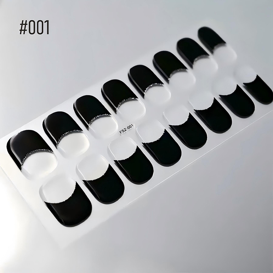 fsz001-006 semi-cured gel nail stickers