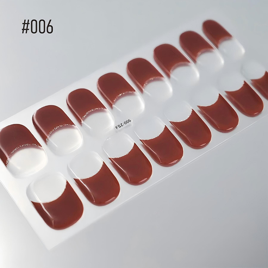 fsz001-006 semi-cured gel nail stickers