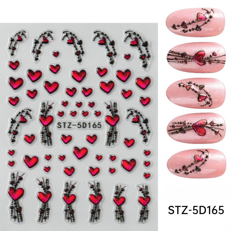 stz-5d new arrival nail stickers for cross-border sale