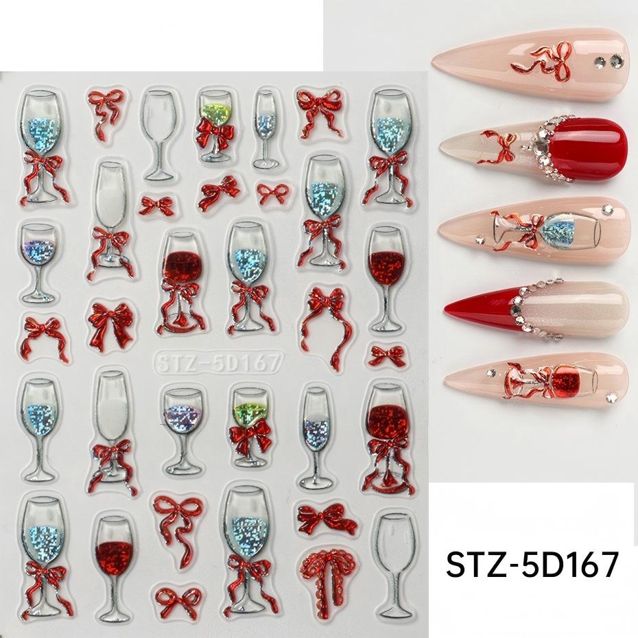 stz-5d new arrival nail stickers for cross-border sale