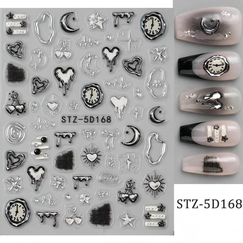 stz-5d new arrival nail stickers for cross-border sale