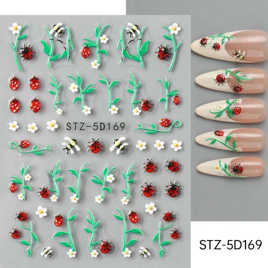 stz-5d new arrival nail stickers for cross-border sale
