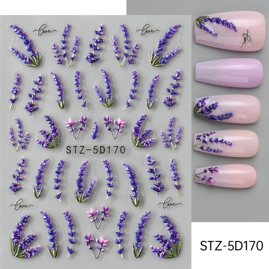 stz-5d new arrival nail stickers for cross-border sale