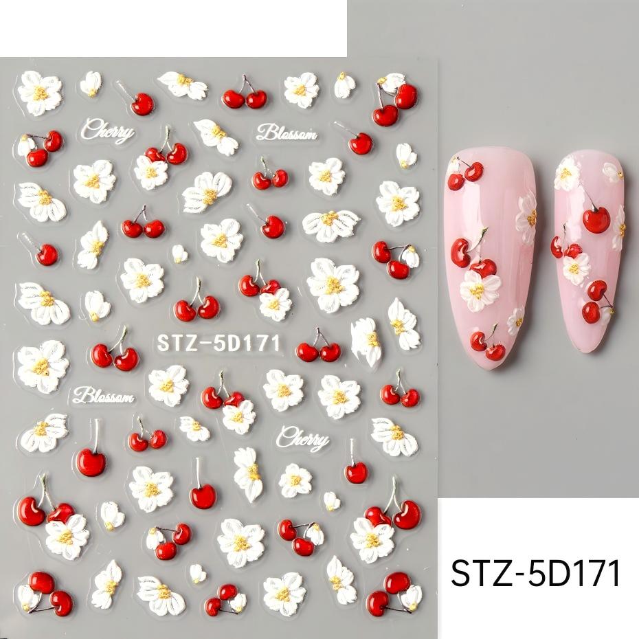 stz-5d new arrival nail stickers for cross-border sale