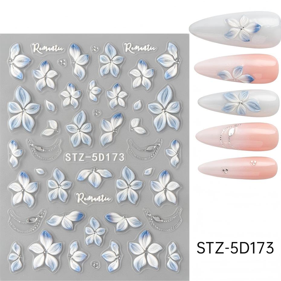 stz-5d new arrival nail stickers for cross-border sale