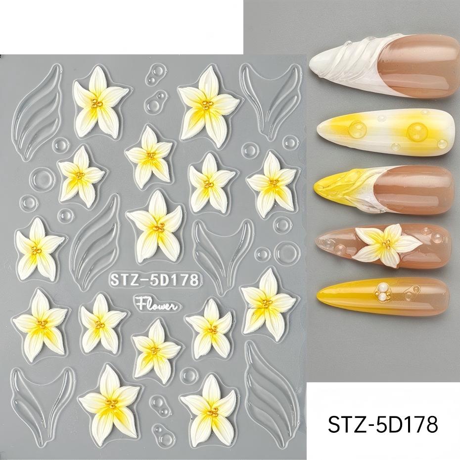 stz-5d new arrival nail stickers for cross-border sale
