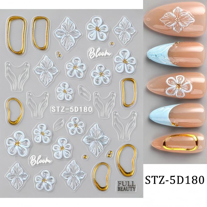 stz-5d new arrival nail stickers for cross-border sale