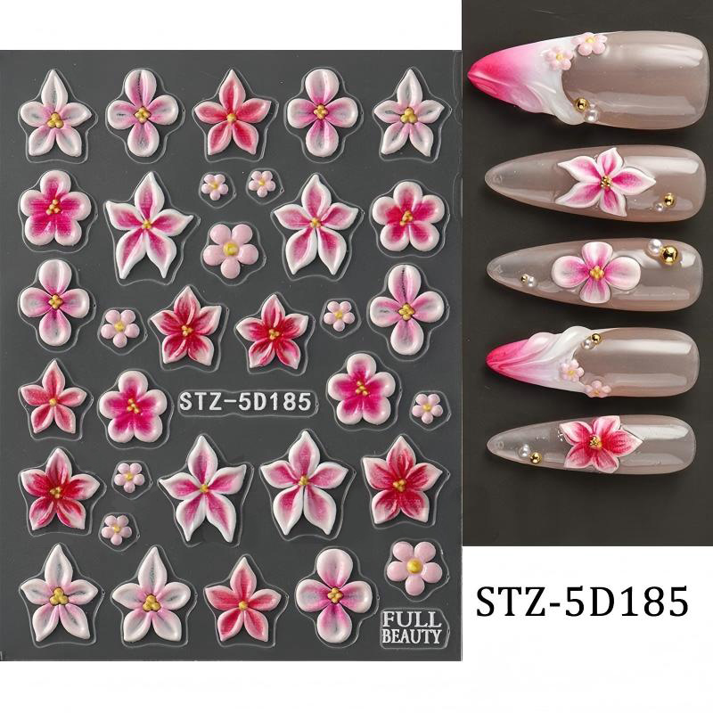 stz-5d new arrival nail stickers for cross-border sale