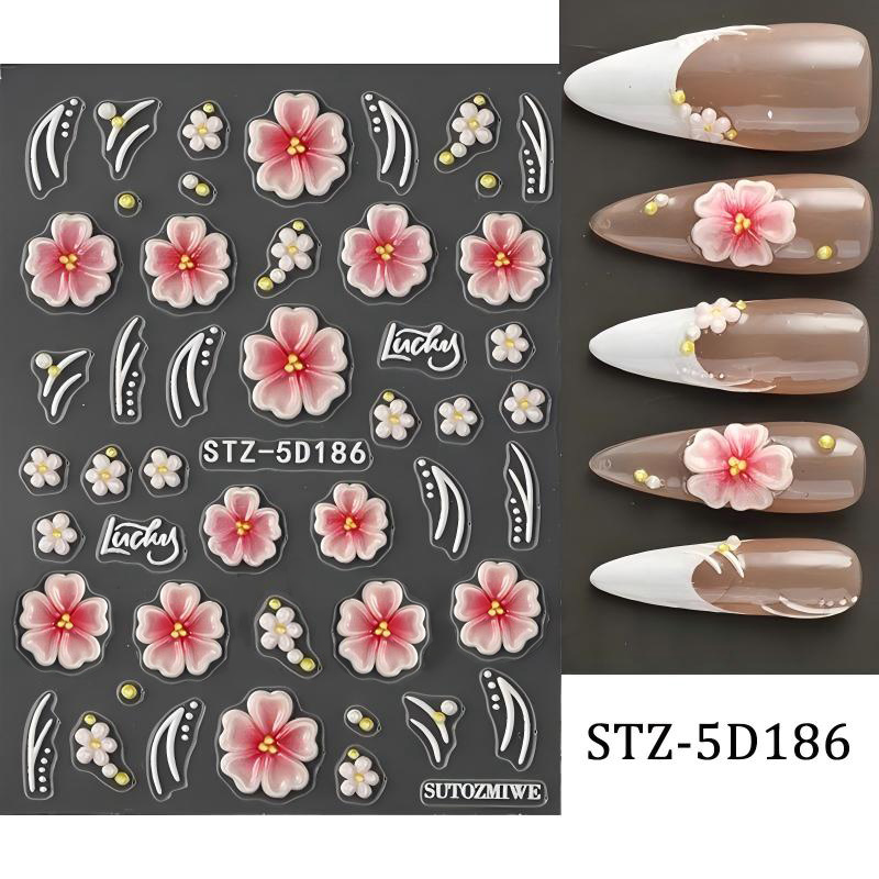 stz-5d new arrival nail stickers for cross-border sale