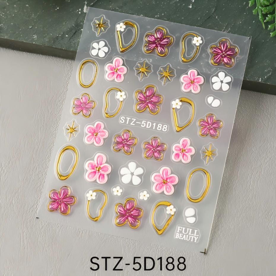 stz-5d new arrival nail stickers for cross-border sale