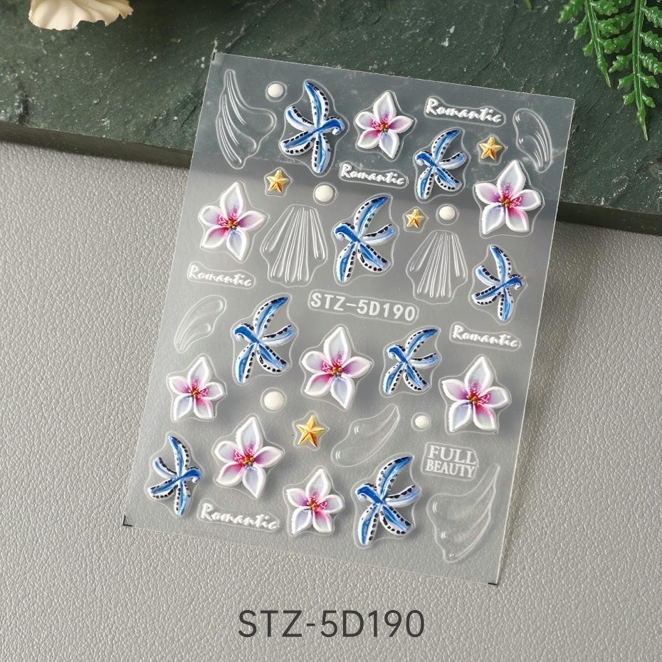 stz-5d new arrival nail stickers for cross-border sale