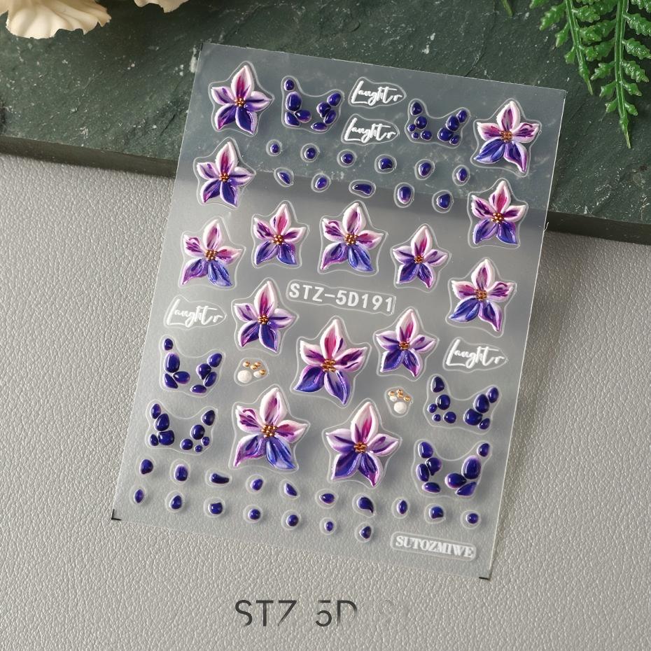 stz-5d new arrival nail stickers for cross-border sale