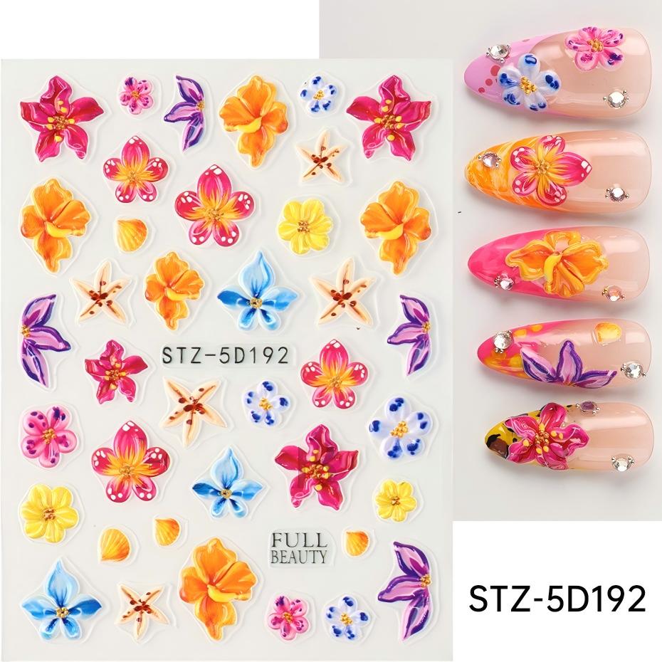 stz-5d new arrival nail stickers for cross-border sale