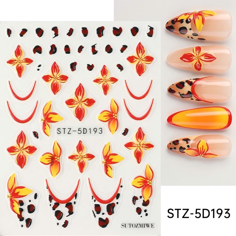 stz-5d new arrival nail stickers for cross-border sale