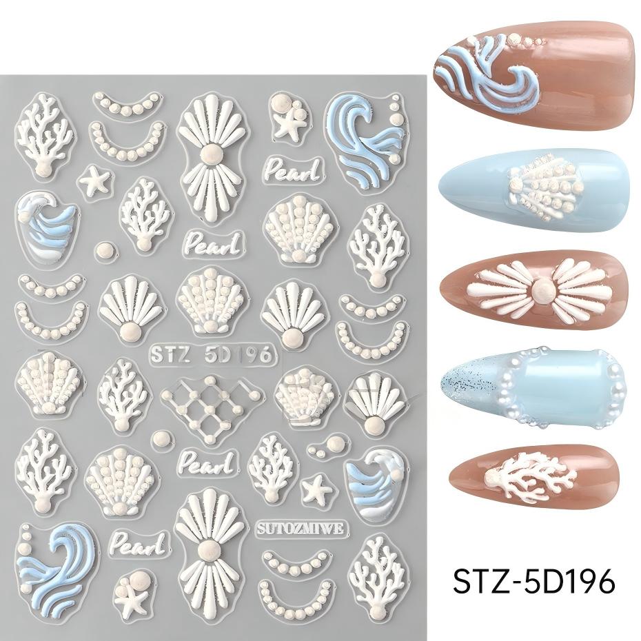 stz-5d new arrival nail stickers for cross-border sale