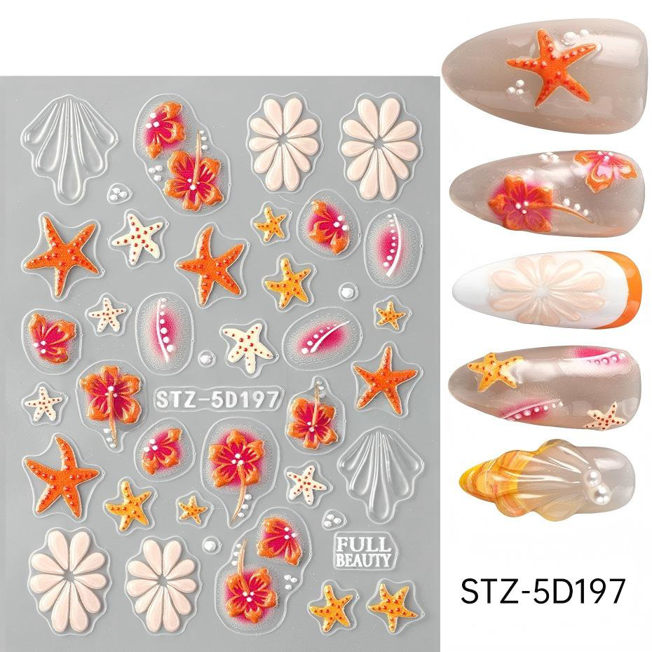 stz-5d new arrival nail stickers for cross-border sale