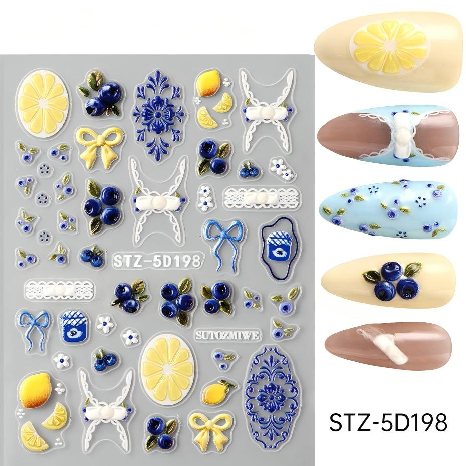 stz-5d new arrival nail stickers for cross-border sale