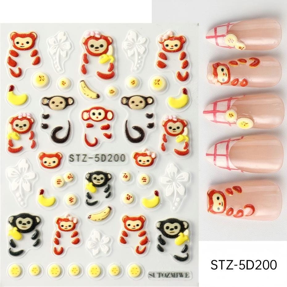 stz-5d new arrival nail stickers for cross-border sale