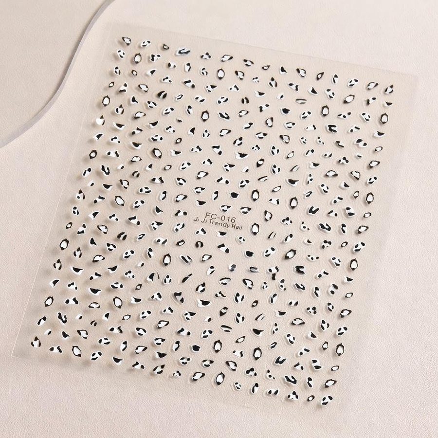 fc-016 leopard cow print nail stickers
