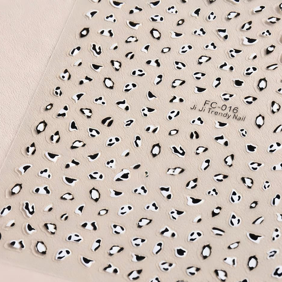 fc-016 leopard cow print nail stickers