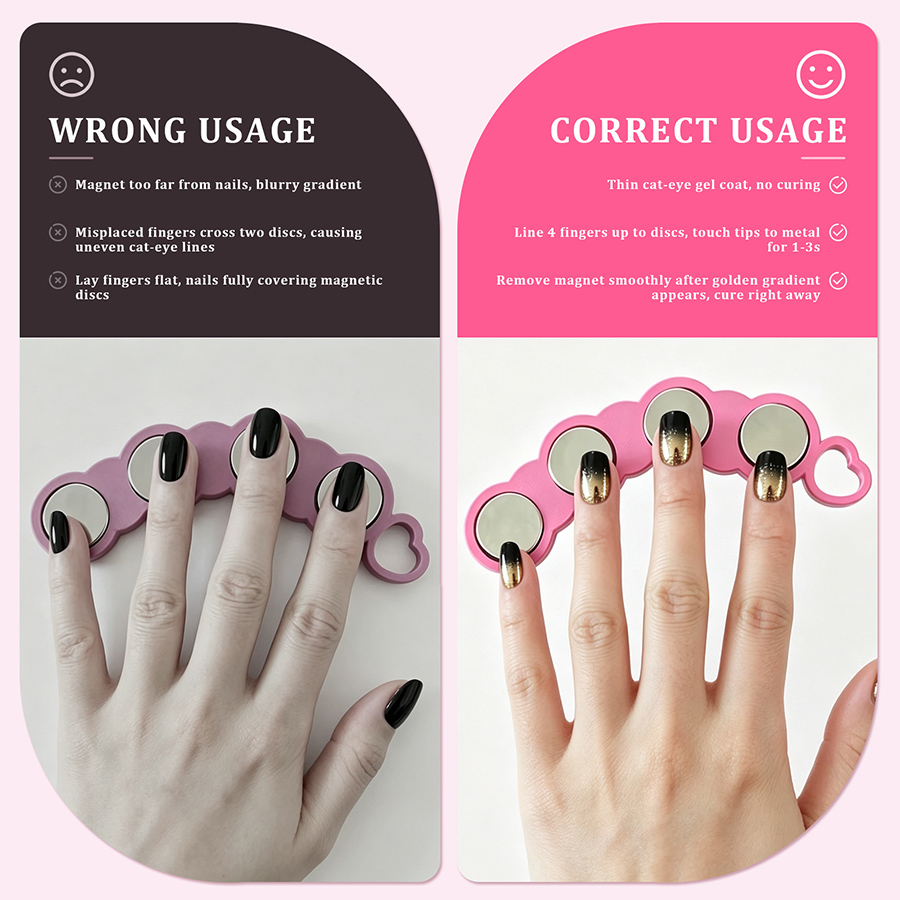 rnt-854 four-finger strong magnetic cat eye nail magnet