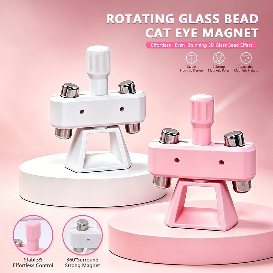 rnt-855 new 3rd generation rotating glass bead cat eye nail magnet