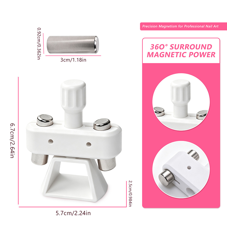 rnt-855 new 3rd generation rotating glass bead cat eye nail magnet