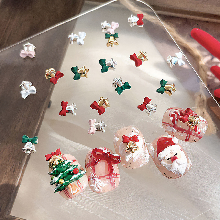 d307 インスタ人気 クリスマス鈴 3d ネイルパーツ