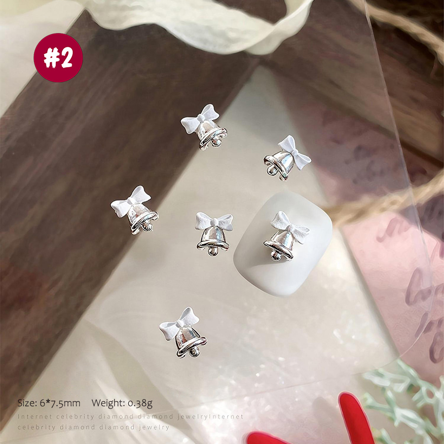 d307 インスタ人気 クリスマス鈴 3d ネイルパーツ