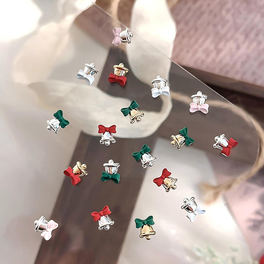 d307 インスタ人気 クリスマス鈴 3d ネイルパーツ