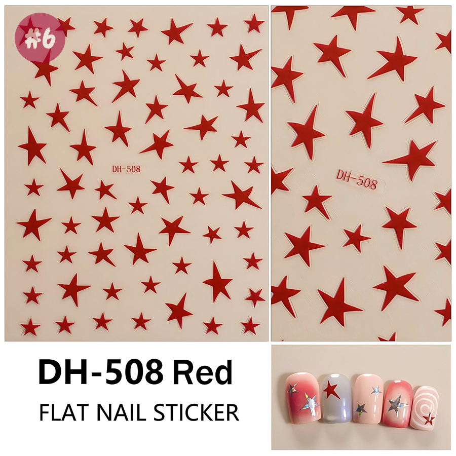 dh-508 irregular pentagram 3d nail stickers