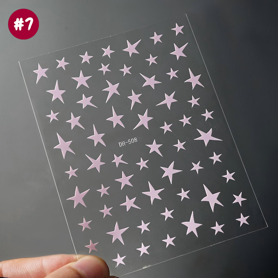 dh-508 irregular pentagram 3d nail stickers
