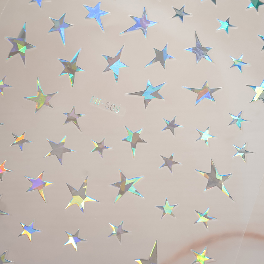 dh-508 irregular pentagram 3d nail stickers