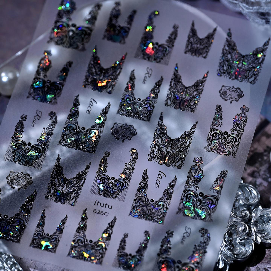 itu-625/626 french lace nail stickers