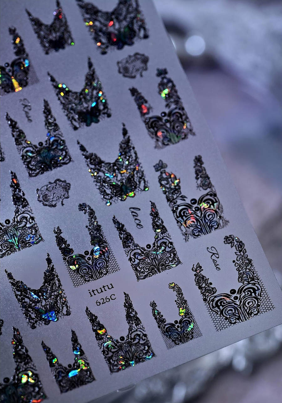 itu-625/626 french lace nail stickers