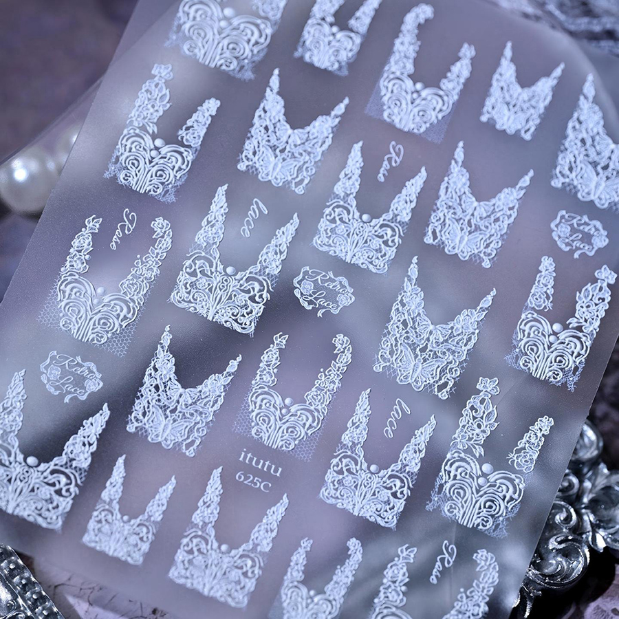 itu-625/626 french lace nail stickers