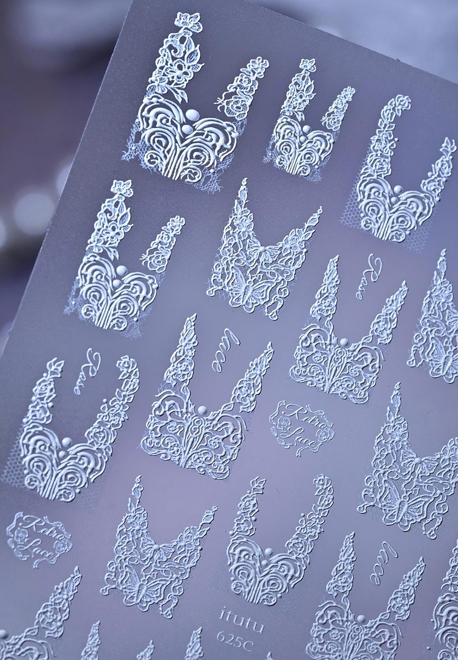 itu-625/626 french lace nail stickers