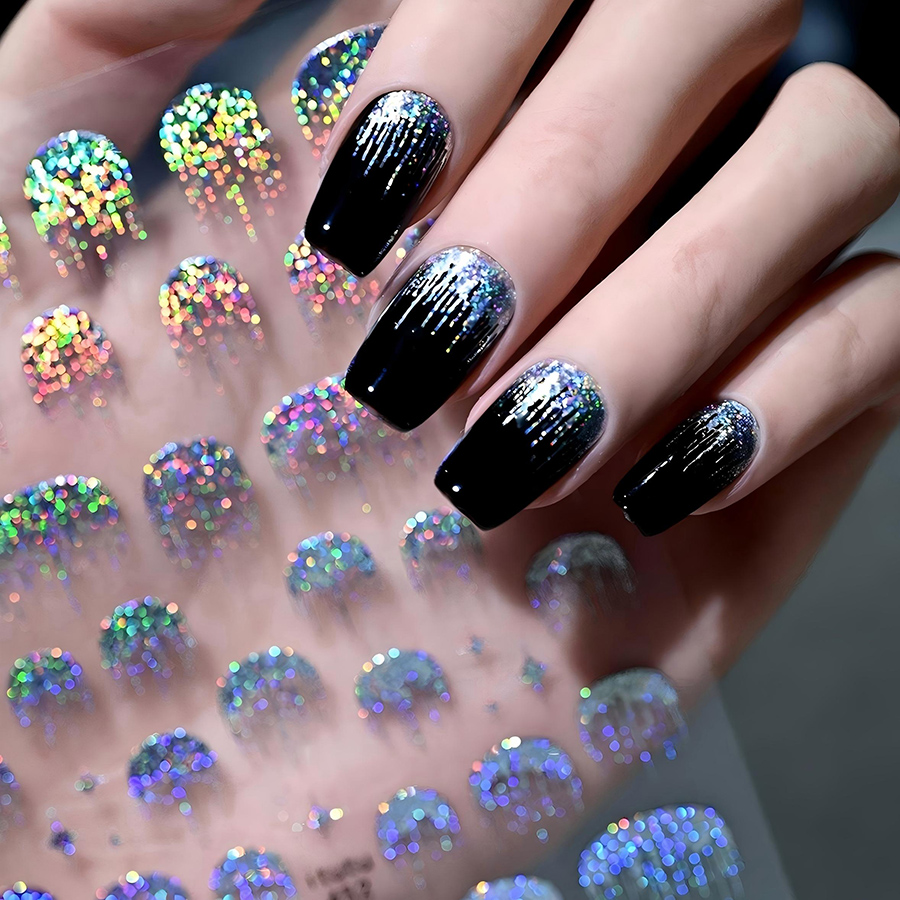 itu-451-454 french glow nail stickers