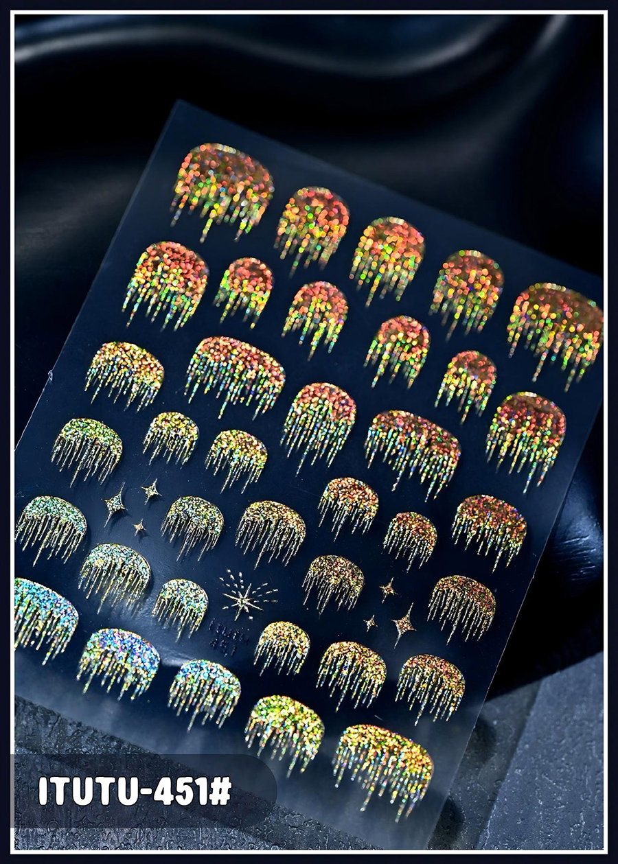 itu-451-454 french glow nail stickers