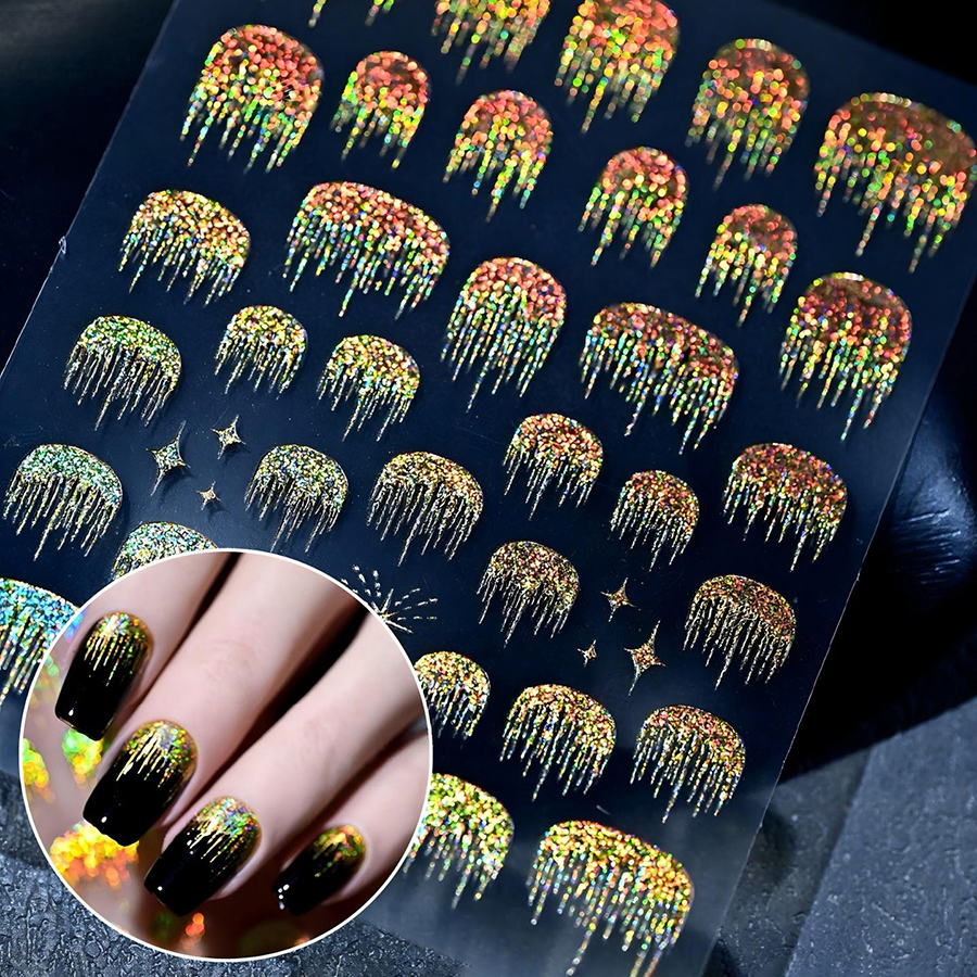 itu-451-454 french glow nail stickers