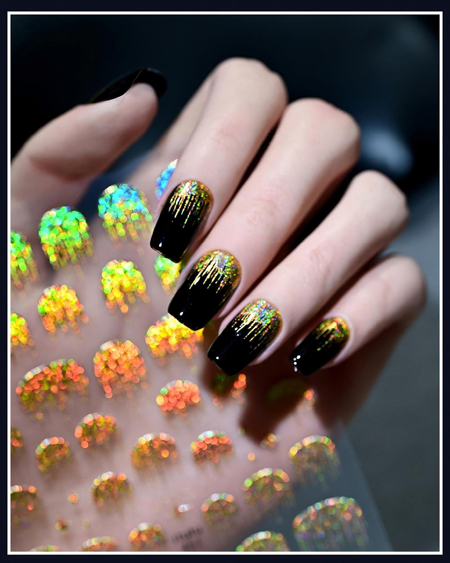 itu-451-454 french glow nail stickers