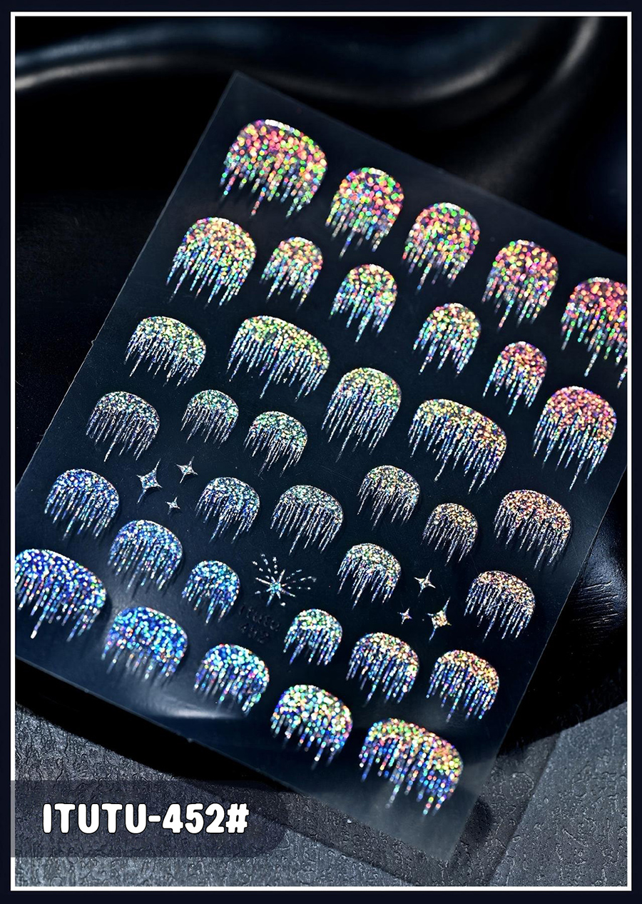 itu-451-454 french glow nail stickers