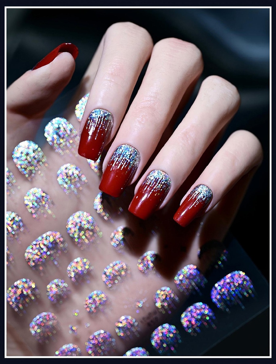 itu-451-454 french glow nail stickers