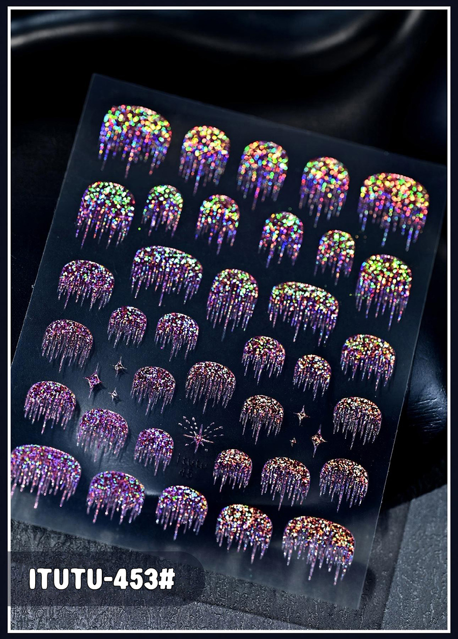 itu-451-454 french glow nail stickers