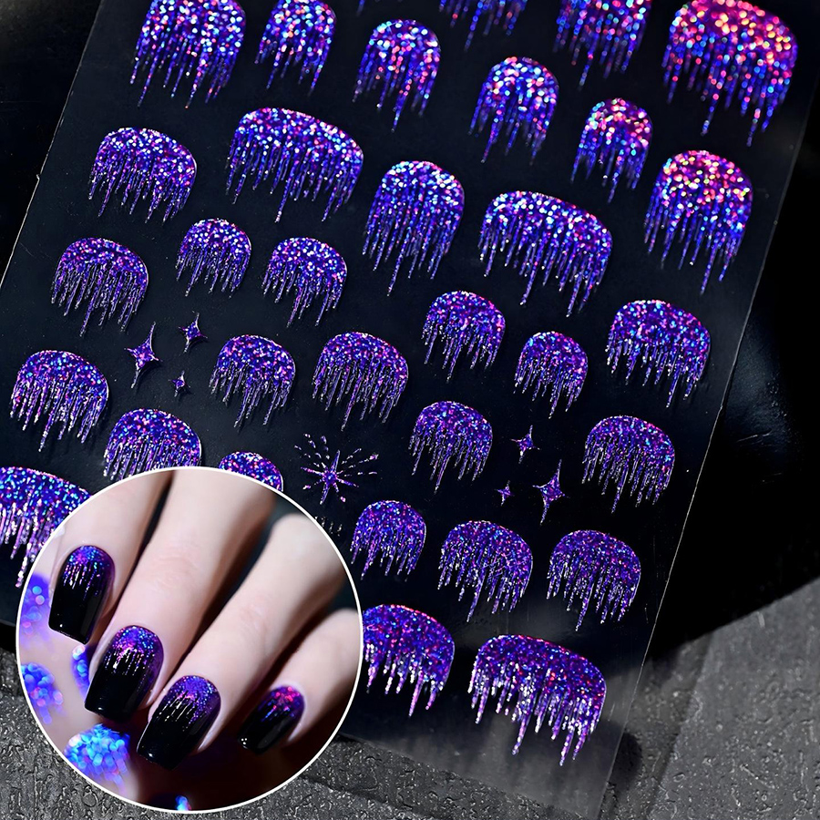 itu-451-454 french glow nail stickers