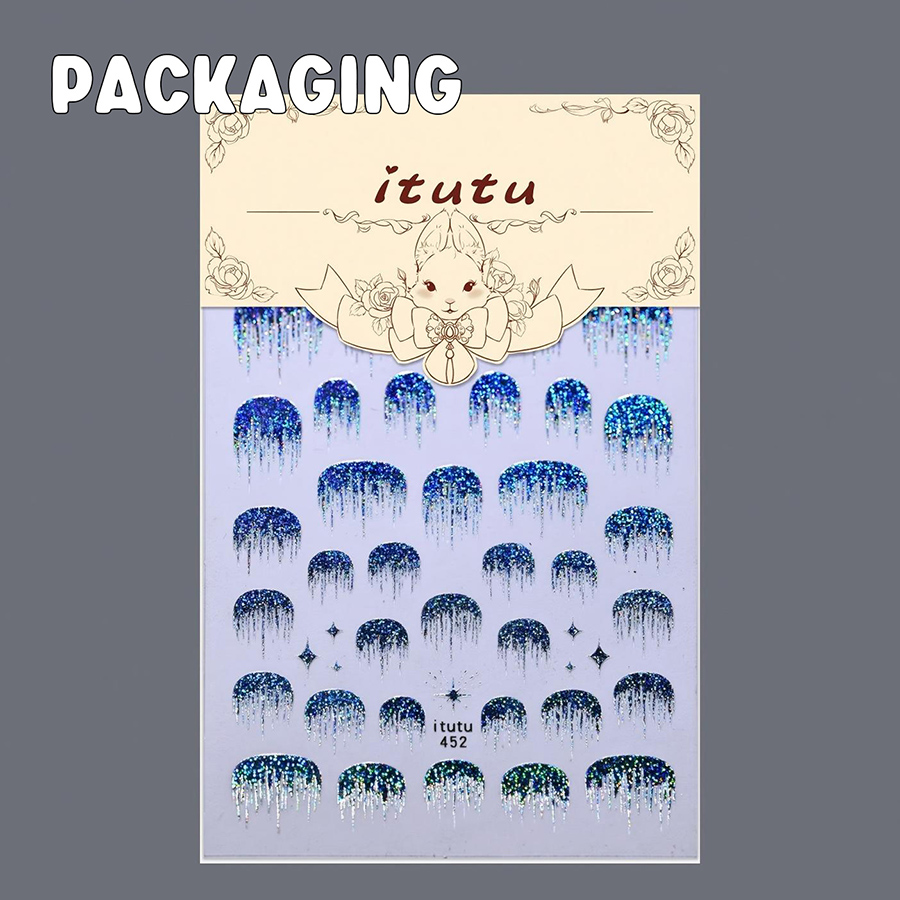 itu-451-454 french glow nail stickers