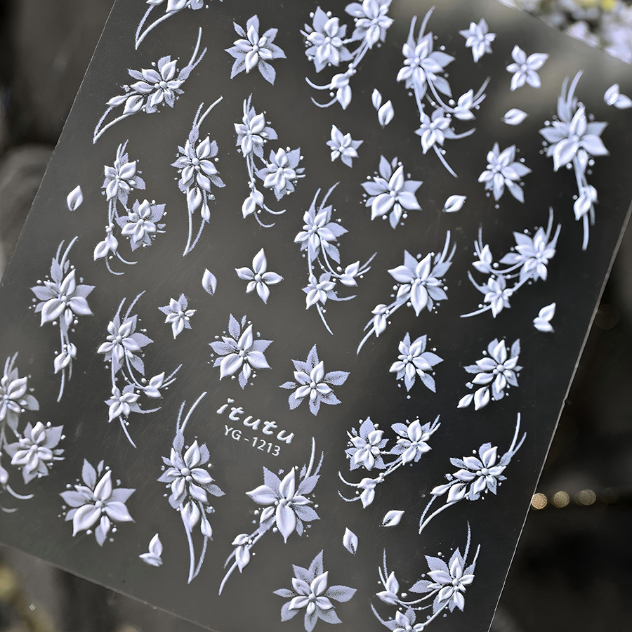 itu-1213/552 fairy small flower embossed nail stickers
