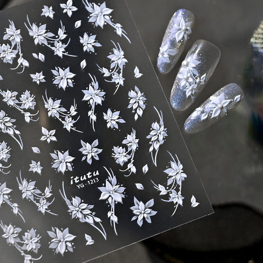 itu-1213/552 fairy small flower embossed nail stickers
