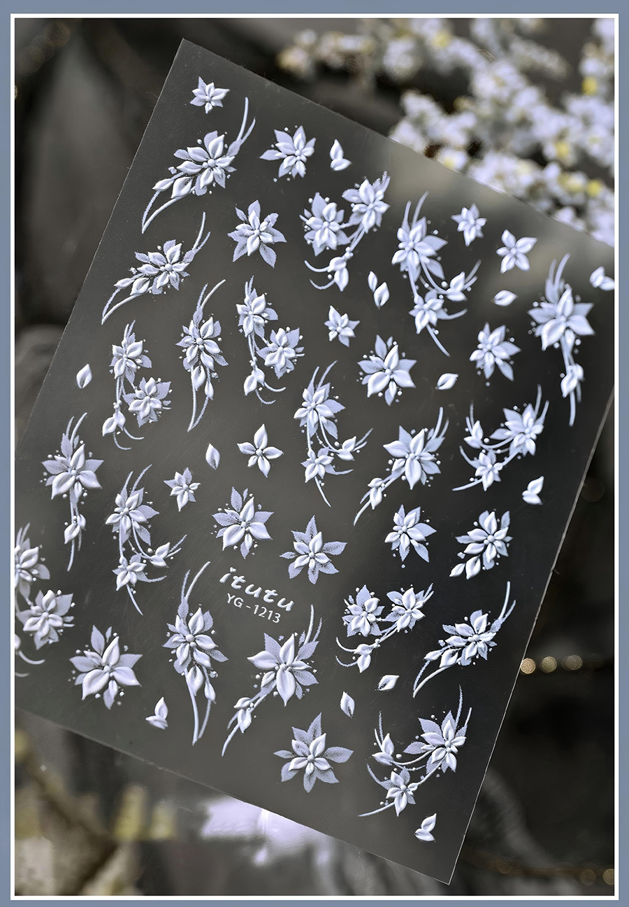 itu-1213/552 fairy small flower embossed nail stickers