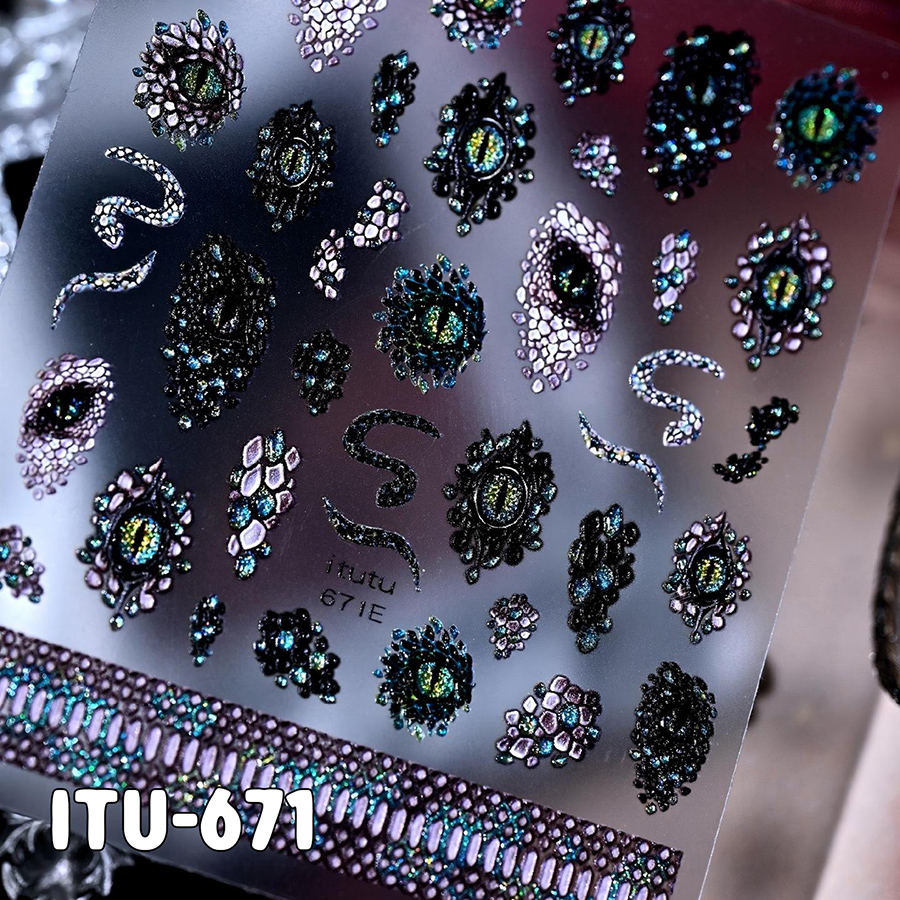 itu-671-673 mystical demon eye nail stickers